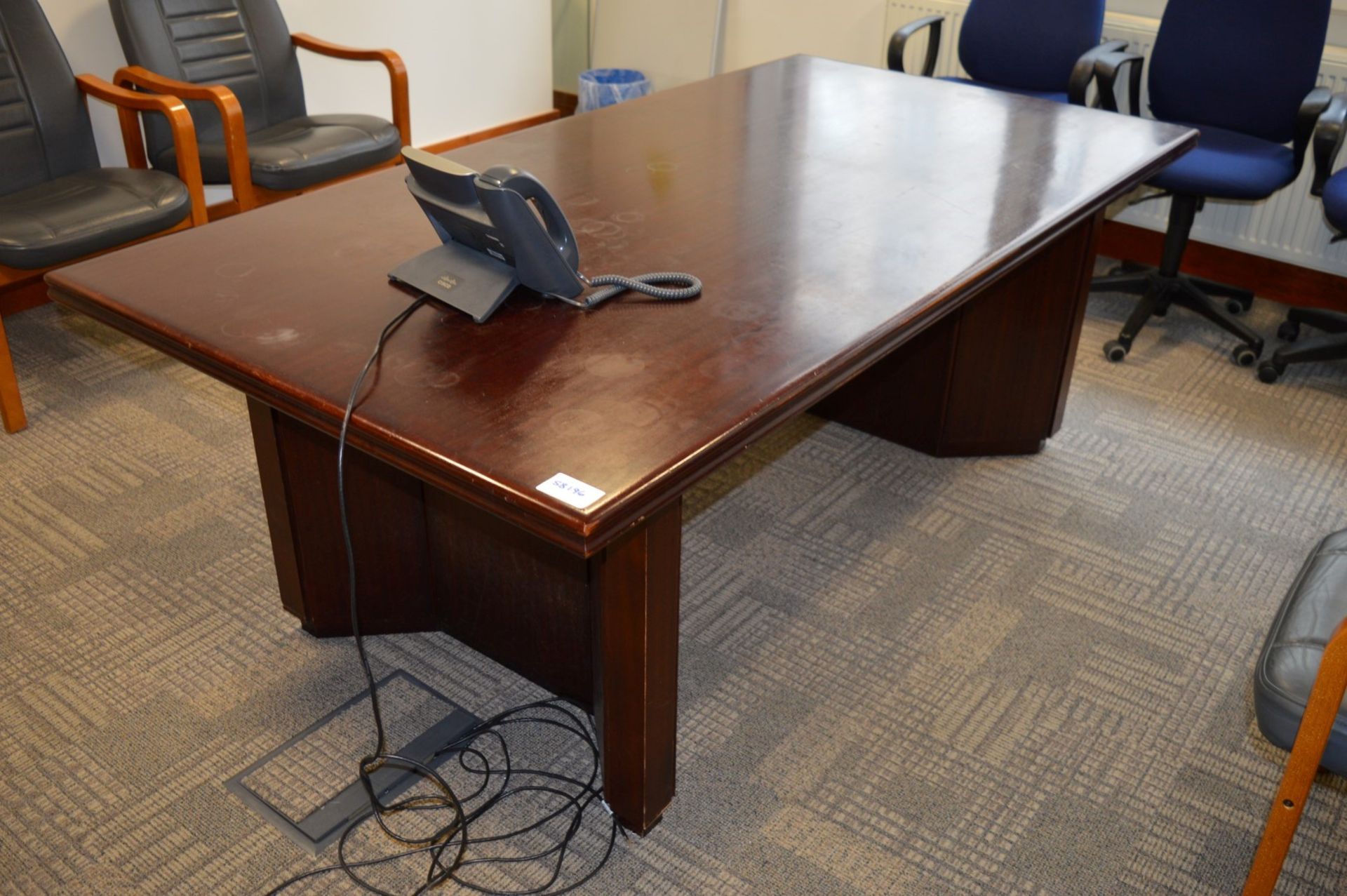2 x Mahoganny Board Room Tables / Executives Office Desk - See Pictures For Condition - H74 x W204 x - Image 2 of 2