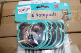 72 x 6pc Packs Of "Little Charley Bear" Party Notepads - RRP £3.50 Per 6 Pack - Officially