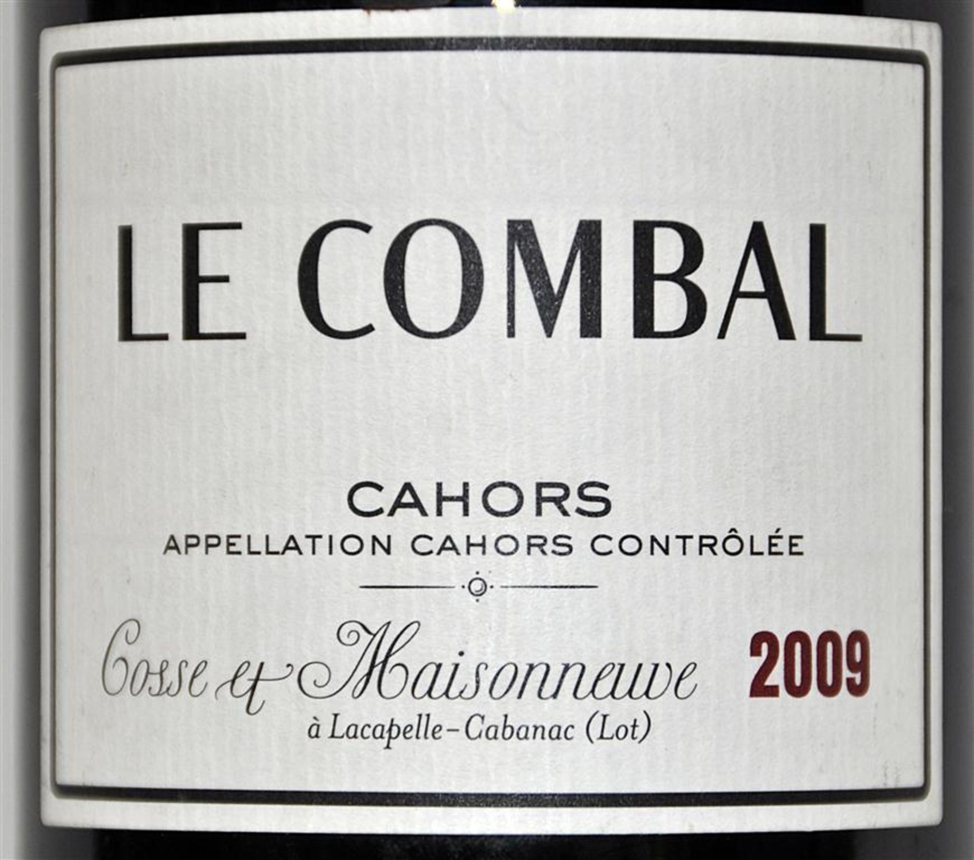 1 x Cahors Domaine Cosse Maisonneuve Le Combal Red Wine - Spanish Wine - Year 2009 - Bottle Size - Image 2 of 3