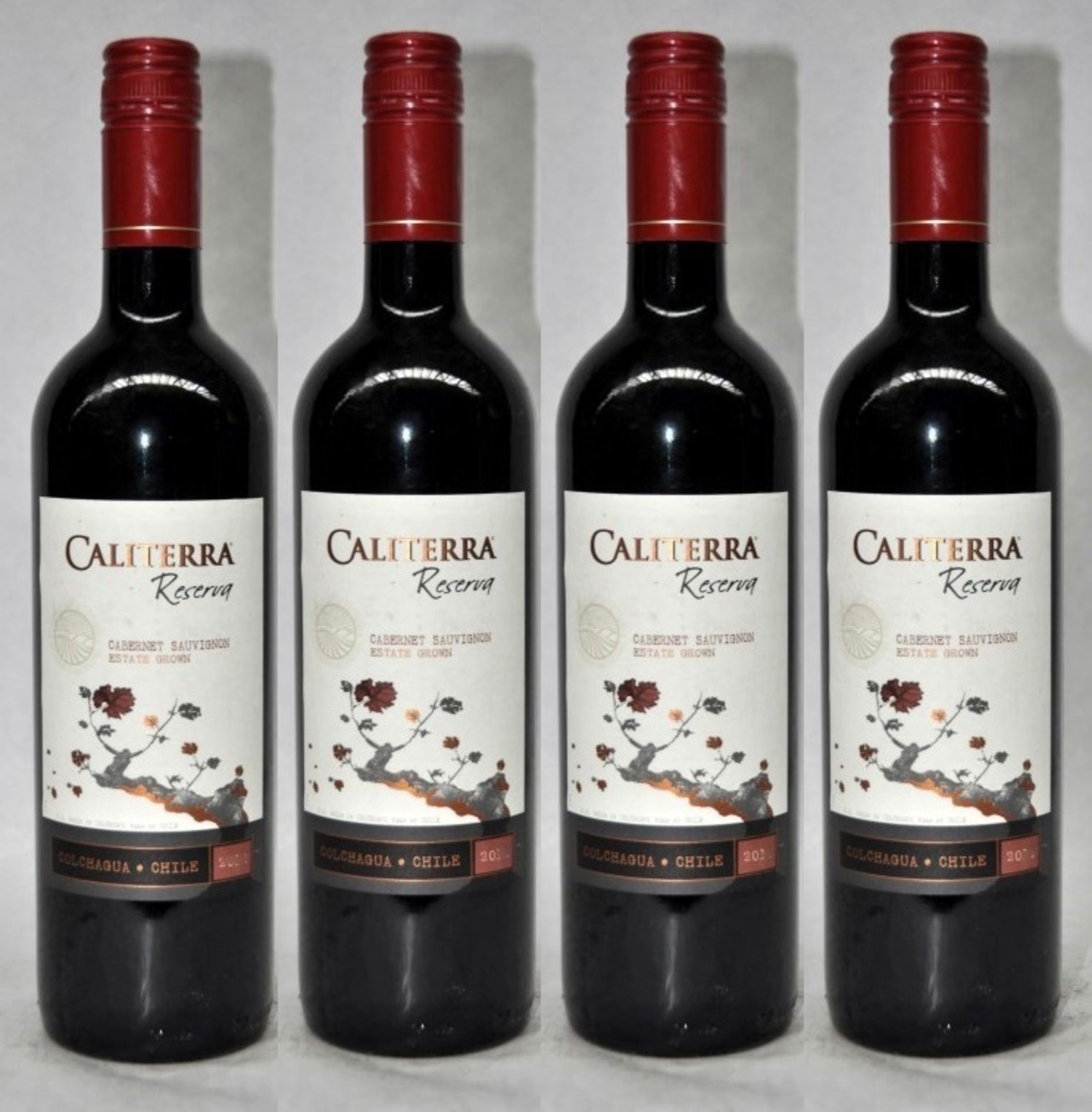 4 x Caliterra Reserva Sauvignon Estate Grown Red Wines - Chile - Years 2010/2011 - Bottle Size