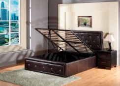 1 x Hollywood Crystal Ottoman Storage Bed - Single 3ft - Brand New & Boxed - CL112 - Location: