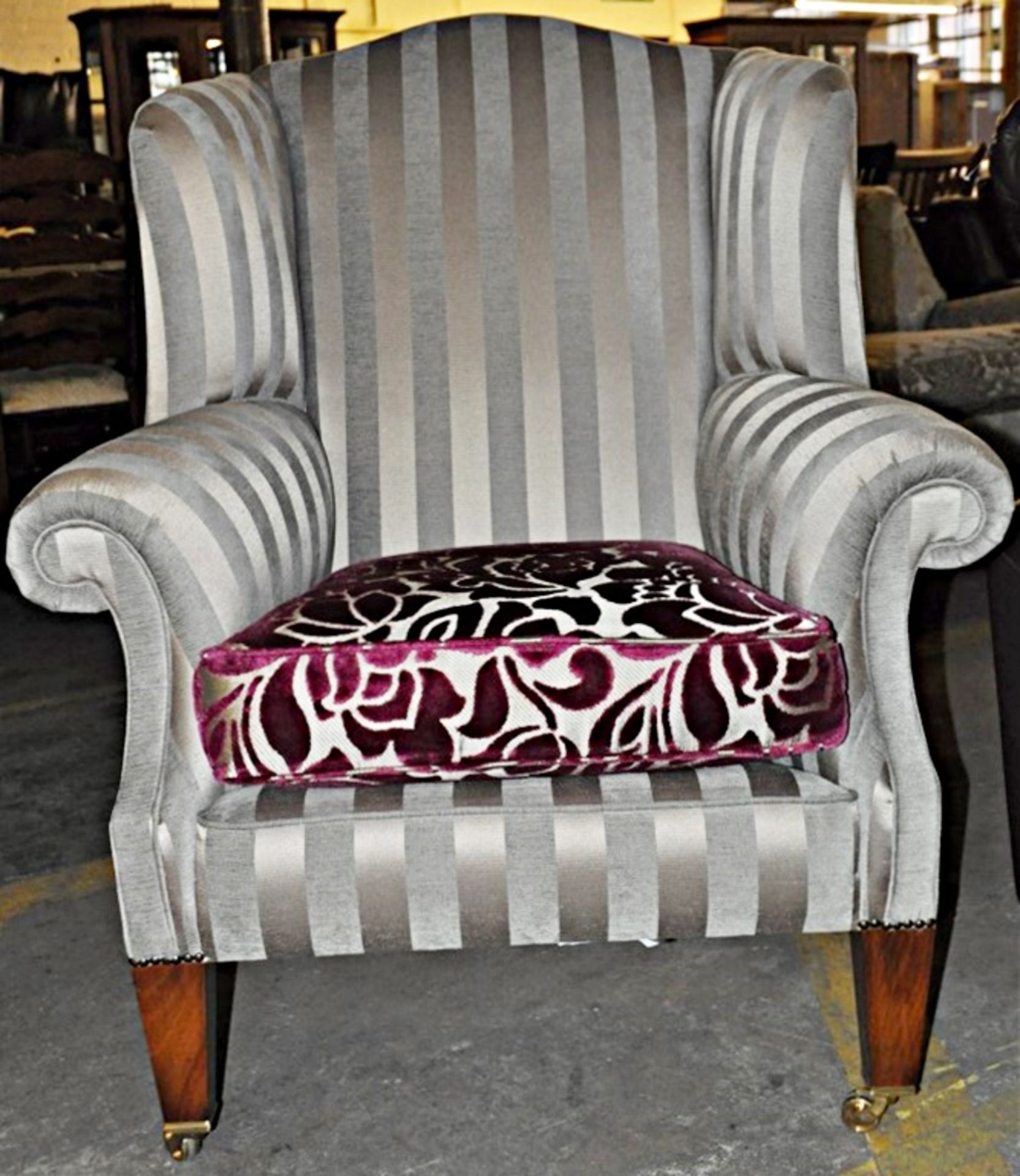 1 x 3 Seater Designer Sofa with Matching Wing Chair by Duresta – £2,250.00 - Ex Display – Sofa - Image 2 of 3