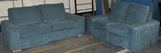 1 x 3 Seater + 2 Seater Modern Fabric Sofa Suite – Dry Cleanable Fabric covers – Ex Display In