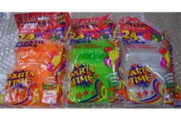 144 x Packs of Party Time Plastic Forks - Each Pack Includes 24 Forks - Strong, Durable, Reusable,