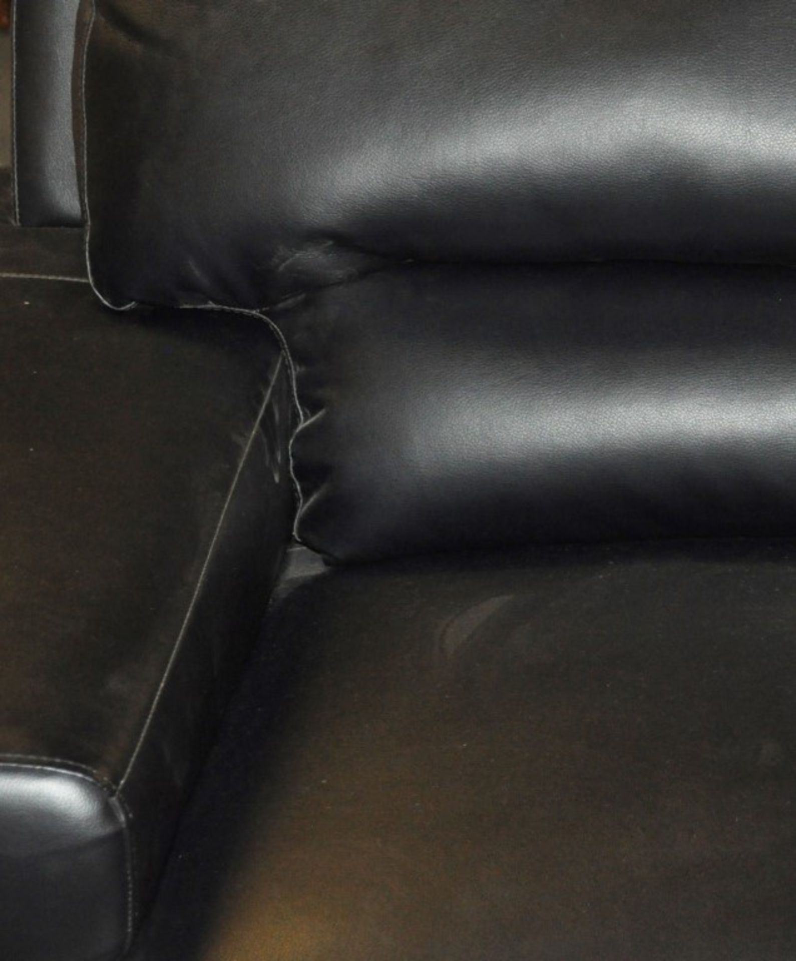 1 x Black 3 & 2 Seater Sofa Harry Suite Designed by Mark Webster – Ref : CH151 - Arms Fold Over - Image 6 of 6