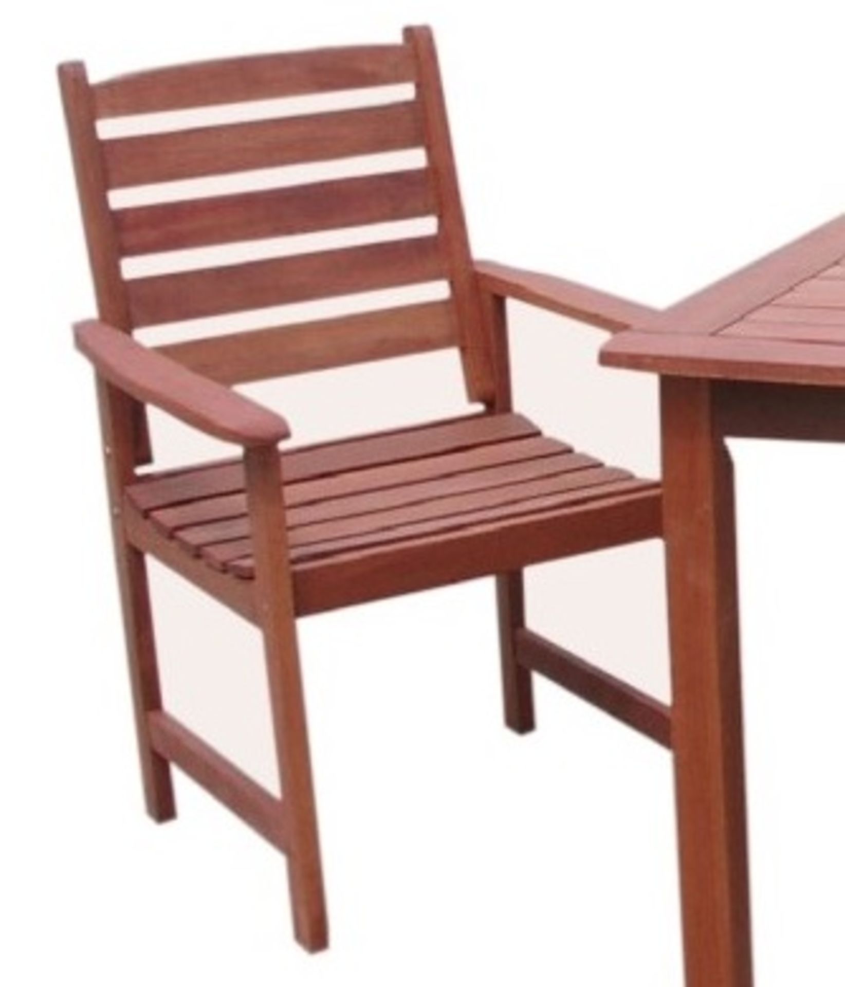 5-Piece Garden Furniture Set Includes 1 x Table Extending (Rectangular) & 4 x Armchairs - Made - Image 2 of 2