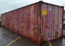 1 x Hyundai Shipping Container - HUGE SIZE - 40ft Steel Shipping Container - Ideal For Additional