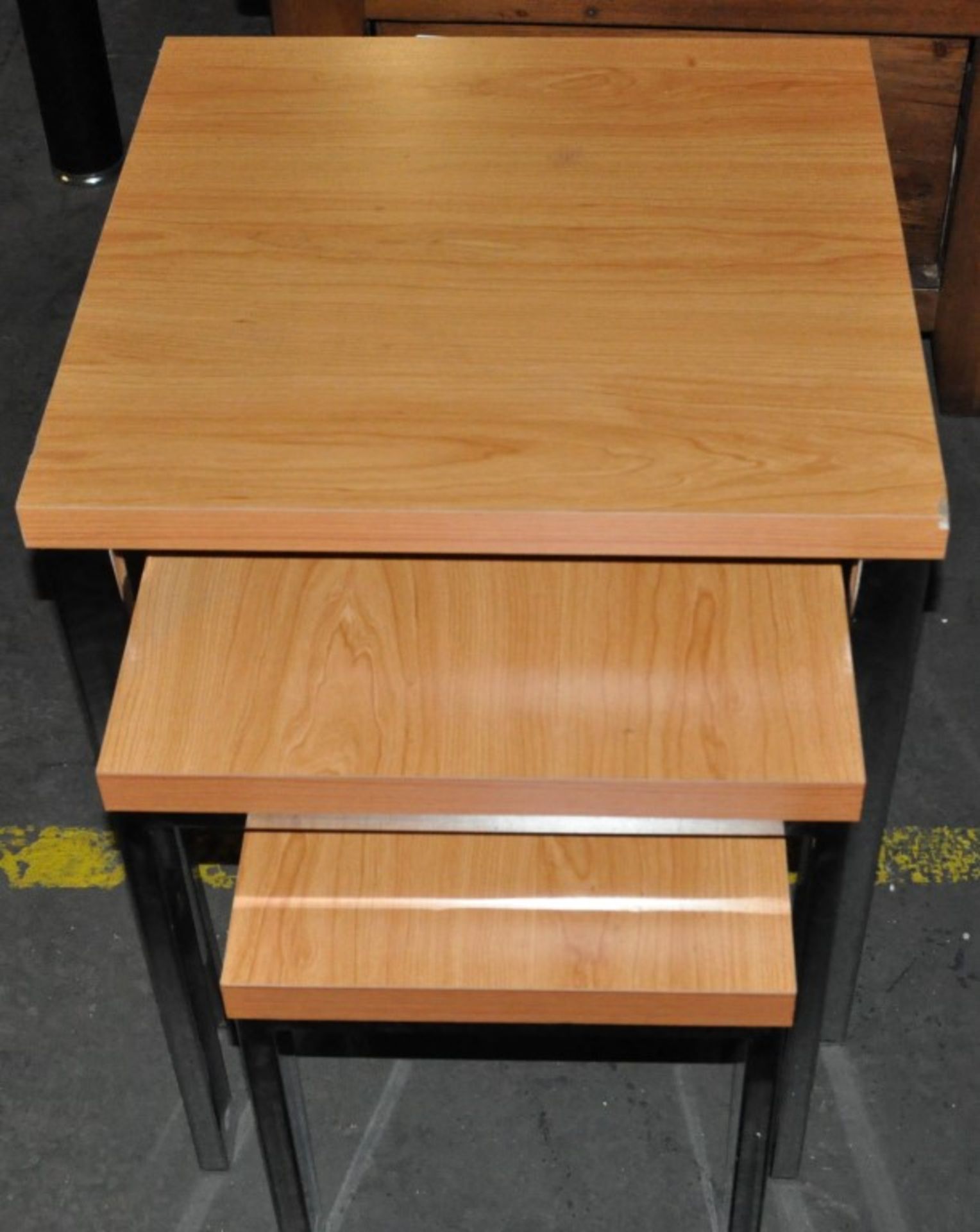 1 x Nest of 3 Tables – Small Medium & Large – Ex Display – Dimensions : Large 50x50x50cm , Medium - Image 2 of 3