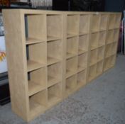 4 x Ikea Style Cube Shelves - Light Wood - Dimensions For Each H142 x W78 x D39 cms - Ideal