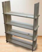 1 x Pine 4-Shelf Unit - No Screws Required - Brand New & Boxed - Hight 640mm, Width 630mm, Depth