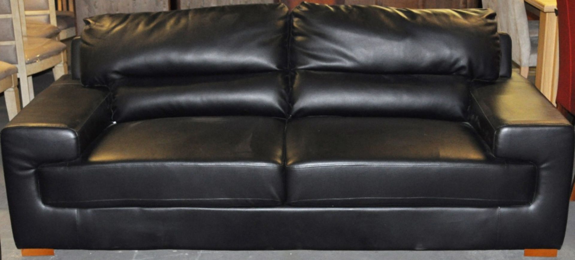 1 x Black 3 & 2 Seater Sofa Harry Suite Designed by Mark Webster – Ref : CH151 - Arms Fold Over - Image 4 of 6