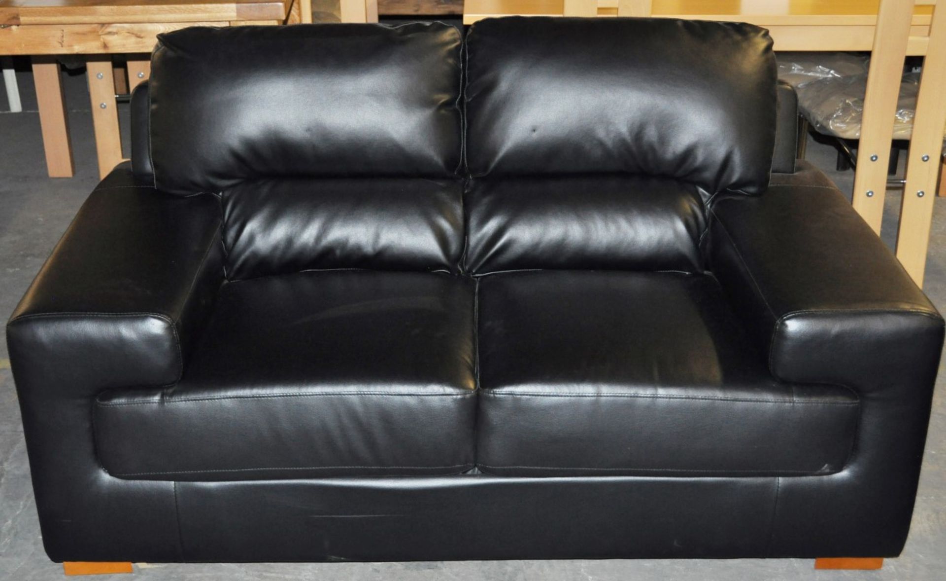 1 x Black 3 & 2 Seater Sofa Harry Suite Designed by Mark Webster – Ref : CH151 - Arms Fold Over - Image 5 of 6