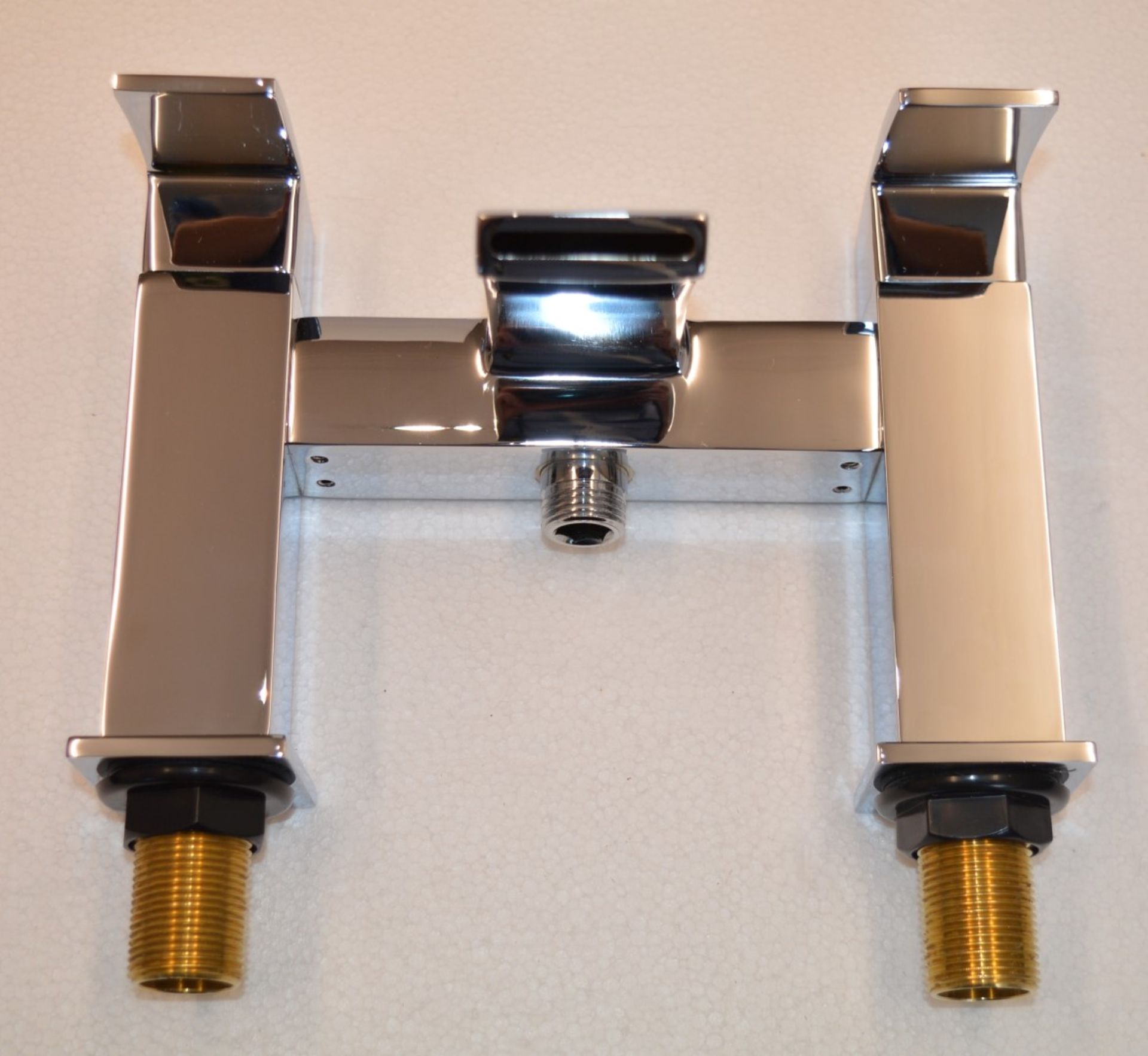 1 x Series 4 Bath Shower Mixer Spout Tap With Handset - Vogue Bathrooms Platinum Brassware - Image 11 of 11