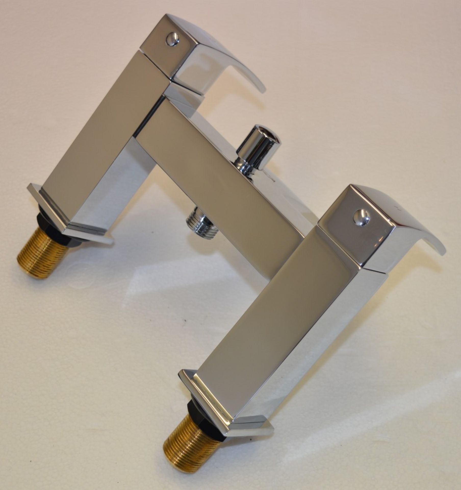 1 x Series 4 Bath Shower Mixer Spout Tap With Handset - Vogue Bathrooms Platinum Brassware - Image 11 of 12