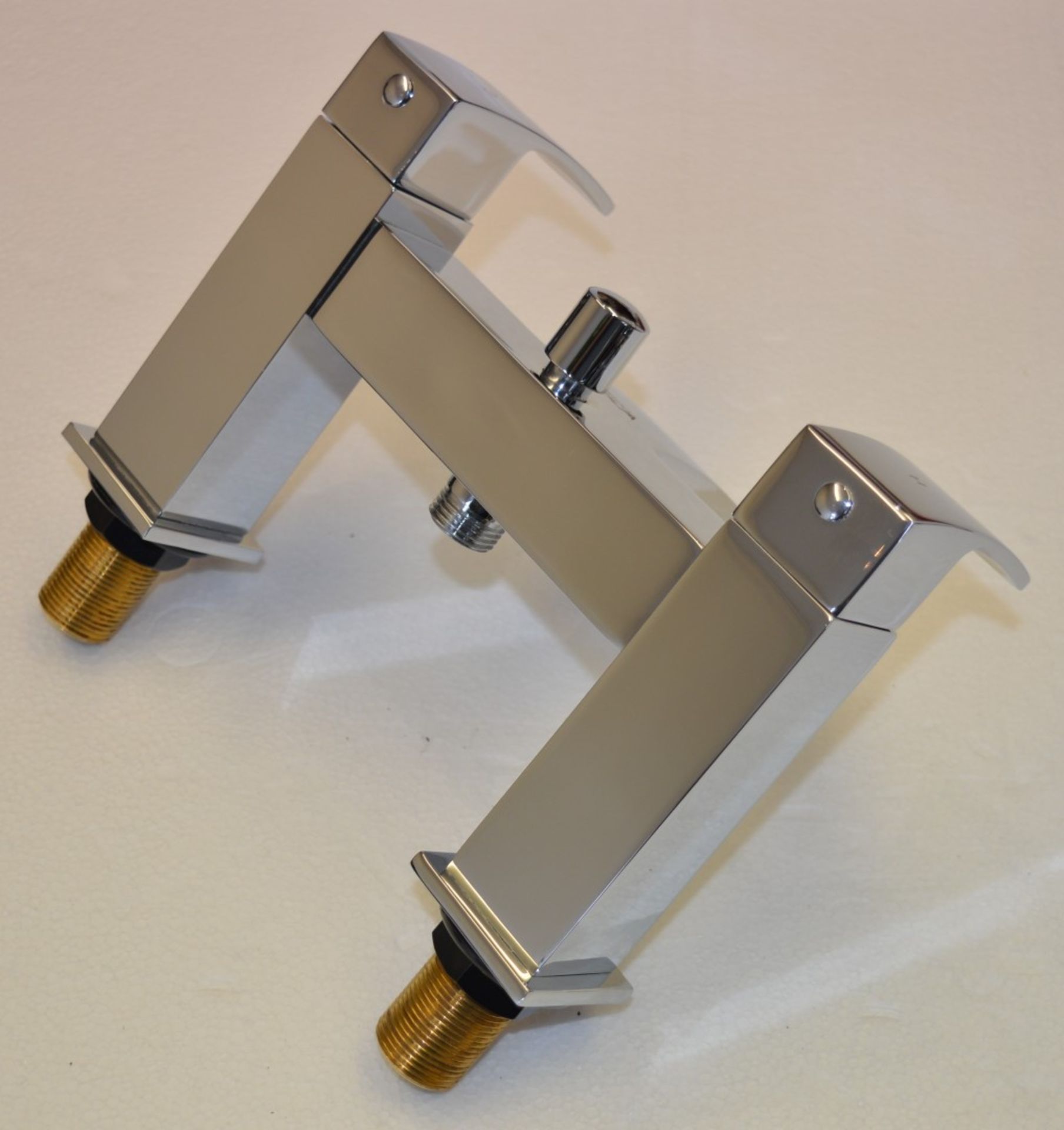 1 x Series 4 Bath Shower Mixer Spout Tap With Handset - Vogue Bathrooms Platinum Brassware - Image 7 of 11