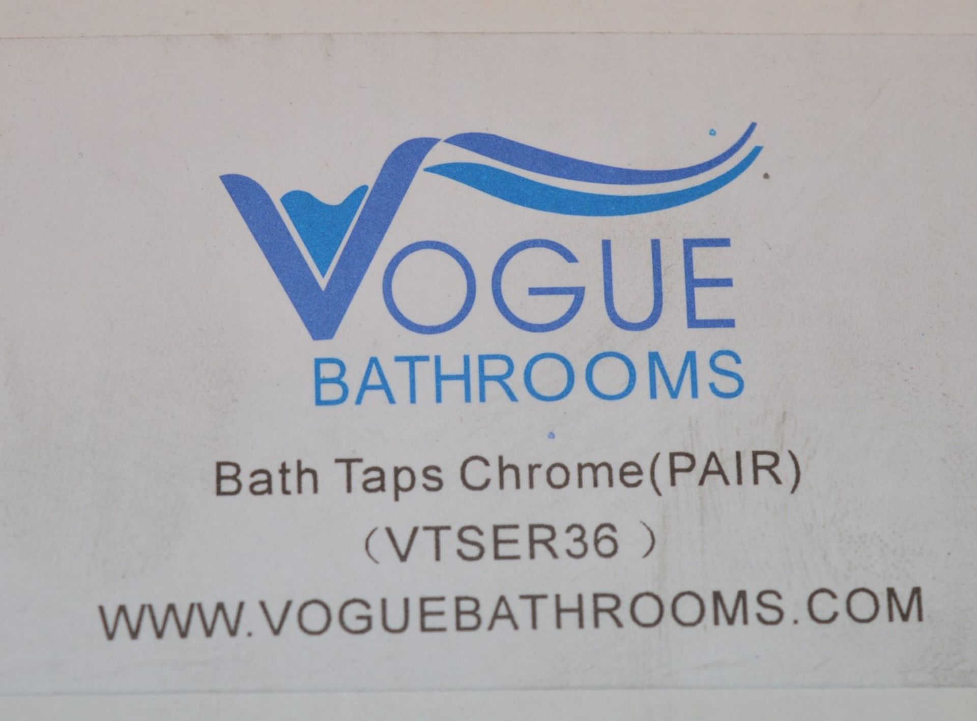 1 x Vogue Series 3 Bath Taps in Chrome (Pair) - Modern Bath Mixer Tap in Bright Chrome - High - Image 9 of 11