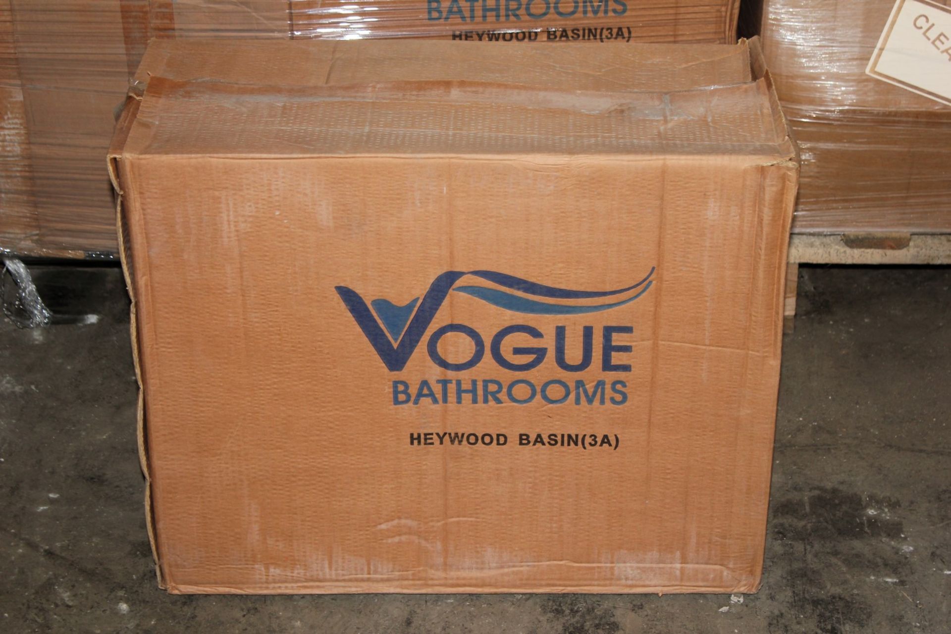 20 x Vogue Bathrooms HEYWOOD Two Tap Hole SINK BASINS With Pedestals - 580mm Width - Brand New Boxed - Image 7 of 7