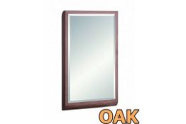 1 x Vogue ARC Bathroom Wall Mirror - PLEASE NOTE THIS UNIT IS FINISHED IN OAK - Series 1 - 350x600mm