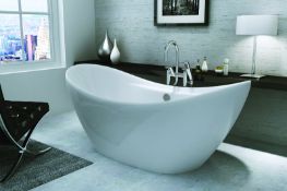 1 x Ibiza Designer Modern Freestanding Bath - 1750mm - Perfect For The Modern Home - Will Enhance