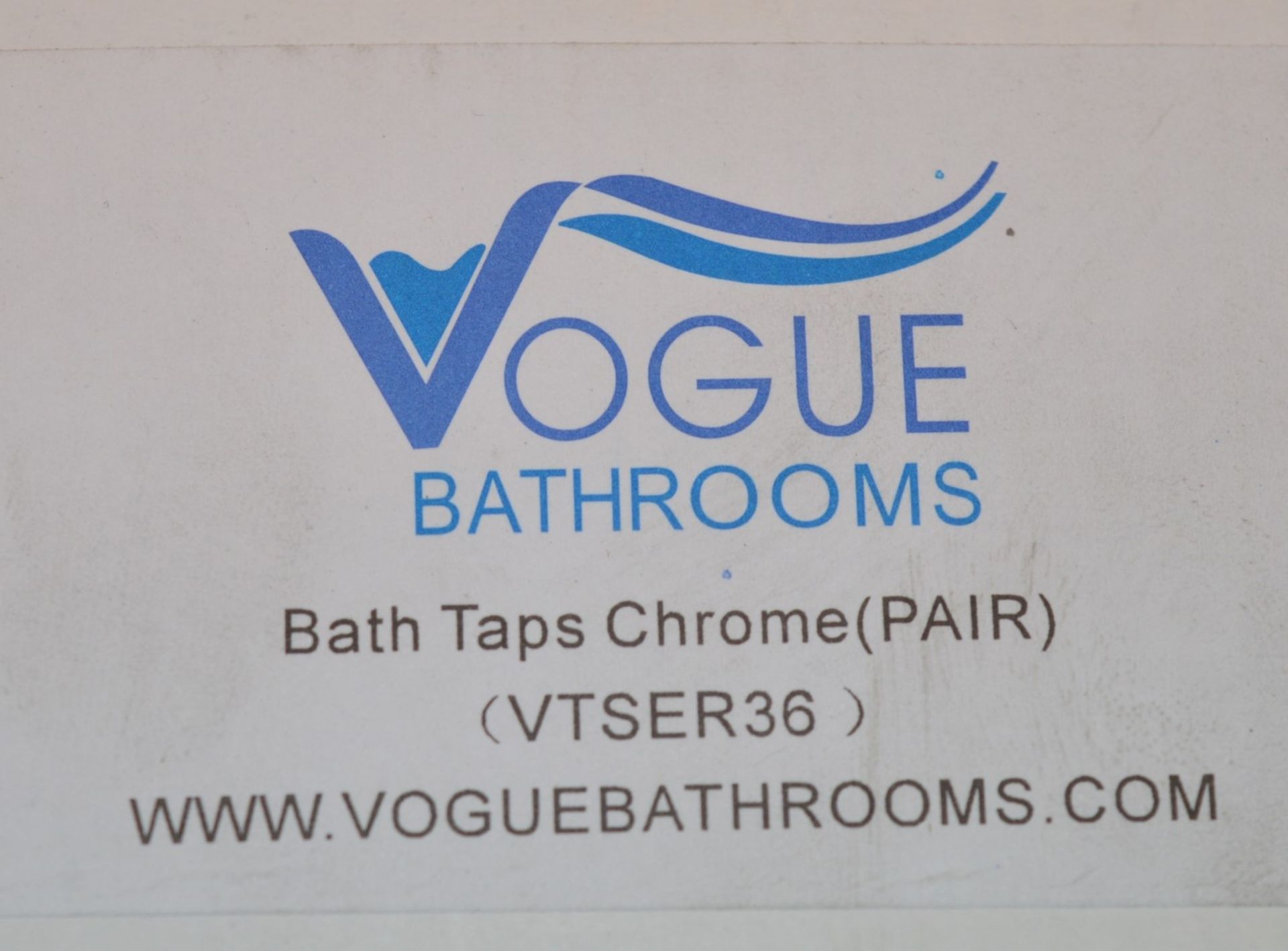 1 x Vogue Series 3 Bath Taps in Chrome (Pair) - Modern Bath Mixer Tap in Bright Chrome - High - Image 6 of 11