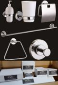 1 x Vogue Series 5 Six Piece Bathroom Accessory Set - Includes WC Roll Holder, Soap Dispenser,