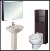 1 x Vogue Bathrooms ARC Bathroom WC Suite - Includes Back to Wall Pan Unit With Top Shelf, Toilet