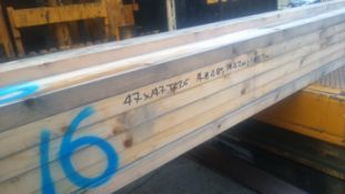 16 x Pieces of Unused TR26 Grade Timber - Size: 47 x 147 x 4.8m/4.2m/2.7m - Ref Lot 16 - CL151 -