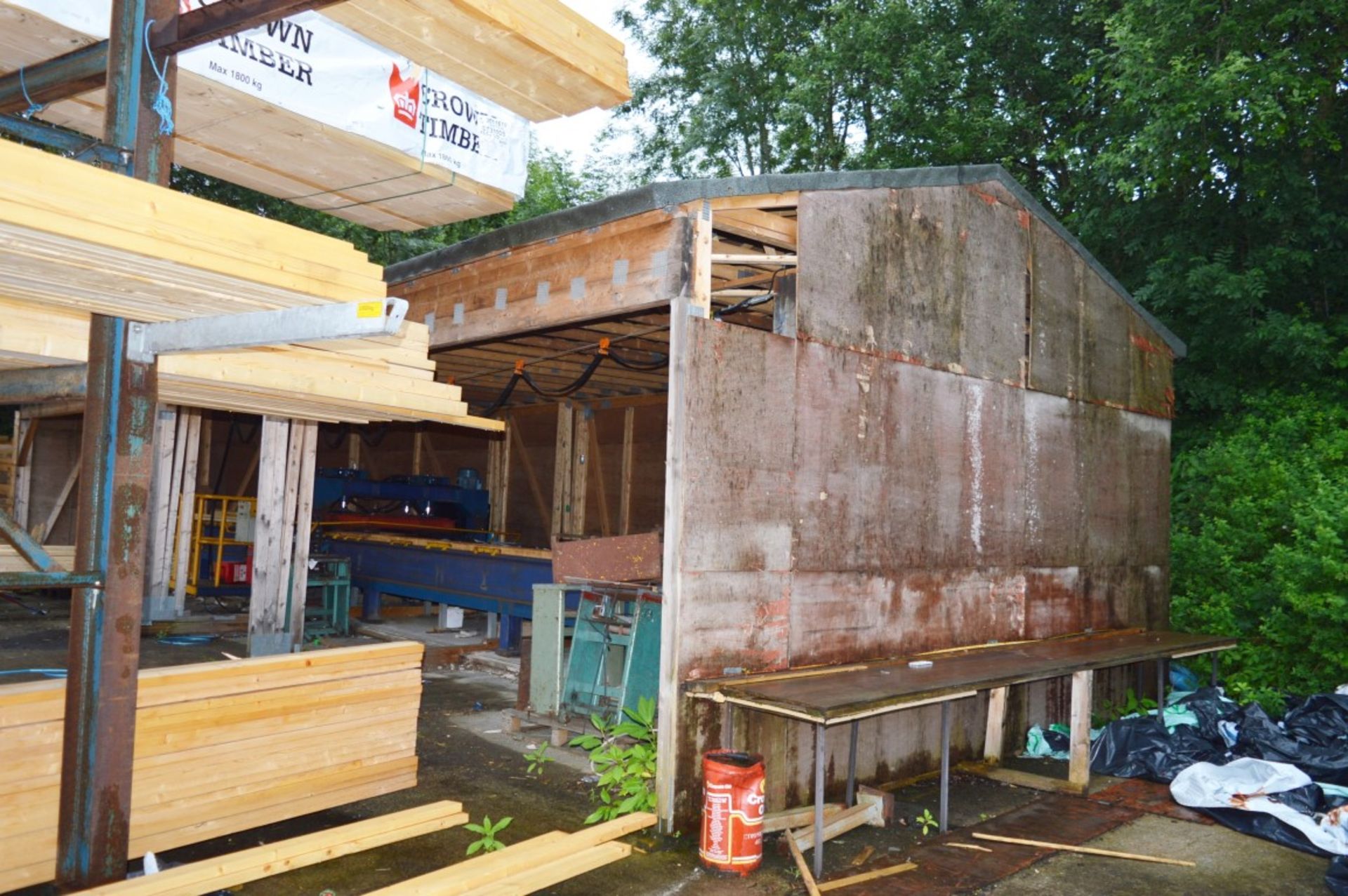 1 x Large Purpose Built Canopy Shed - Super Chord Purlin Construction With OSB Felted Roof - - Image 5 of 9