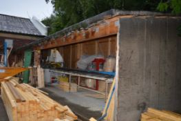 1 x Large Purpose Built Canopy Shed - Super Chord Purlin Construction With OSB Felted Roof - buyer