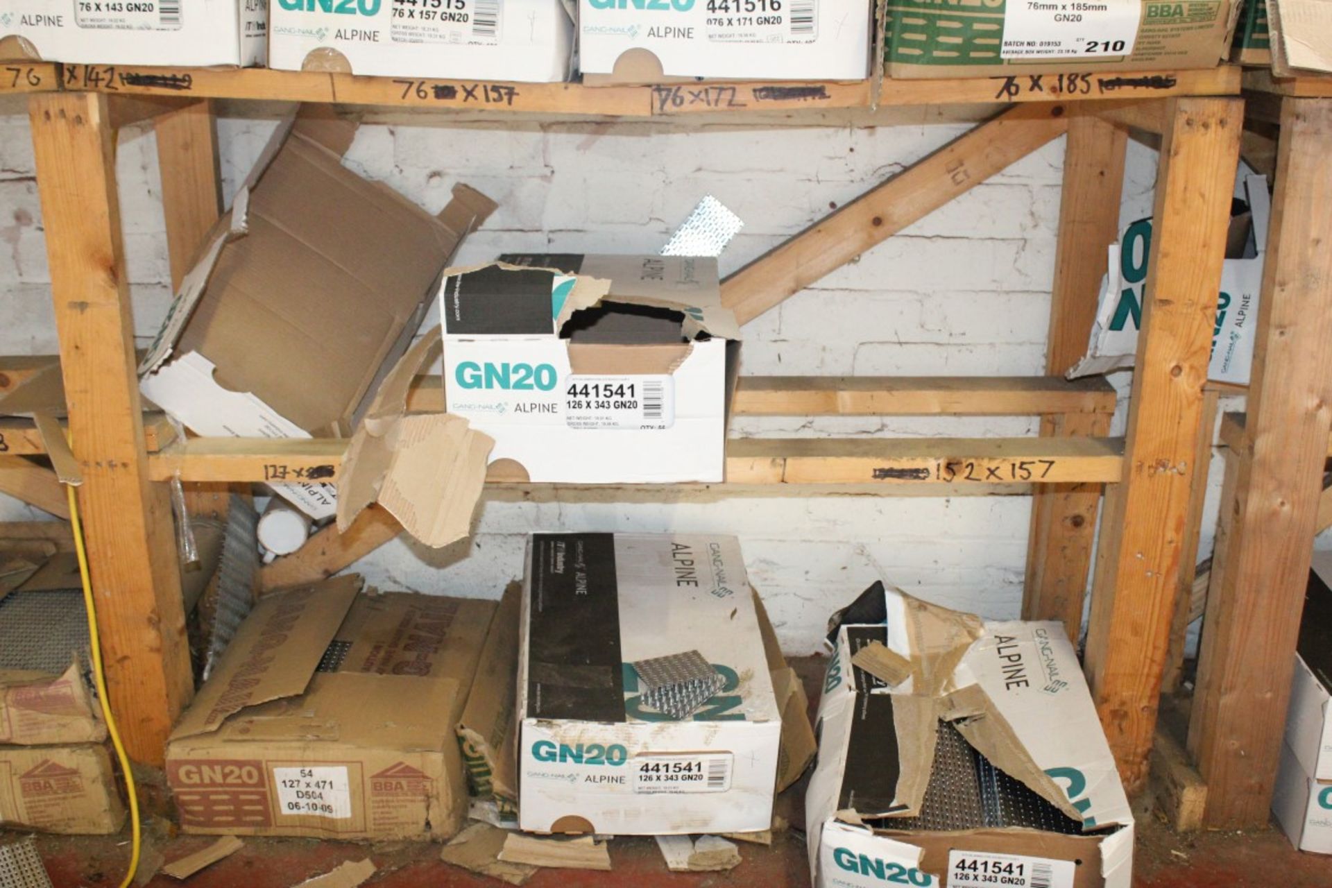 Large Selection of Wooden Shelving - Overall Length 1260 cms - Ref R017 - CL151 - Location: - Image 2 of 2