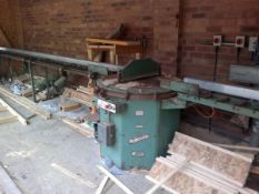 1 x Robinson EOT Roof Truss Saw - With 4x4 Inch Aluminium Backfence, Dust Extractor and Approx 45