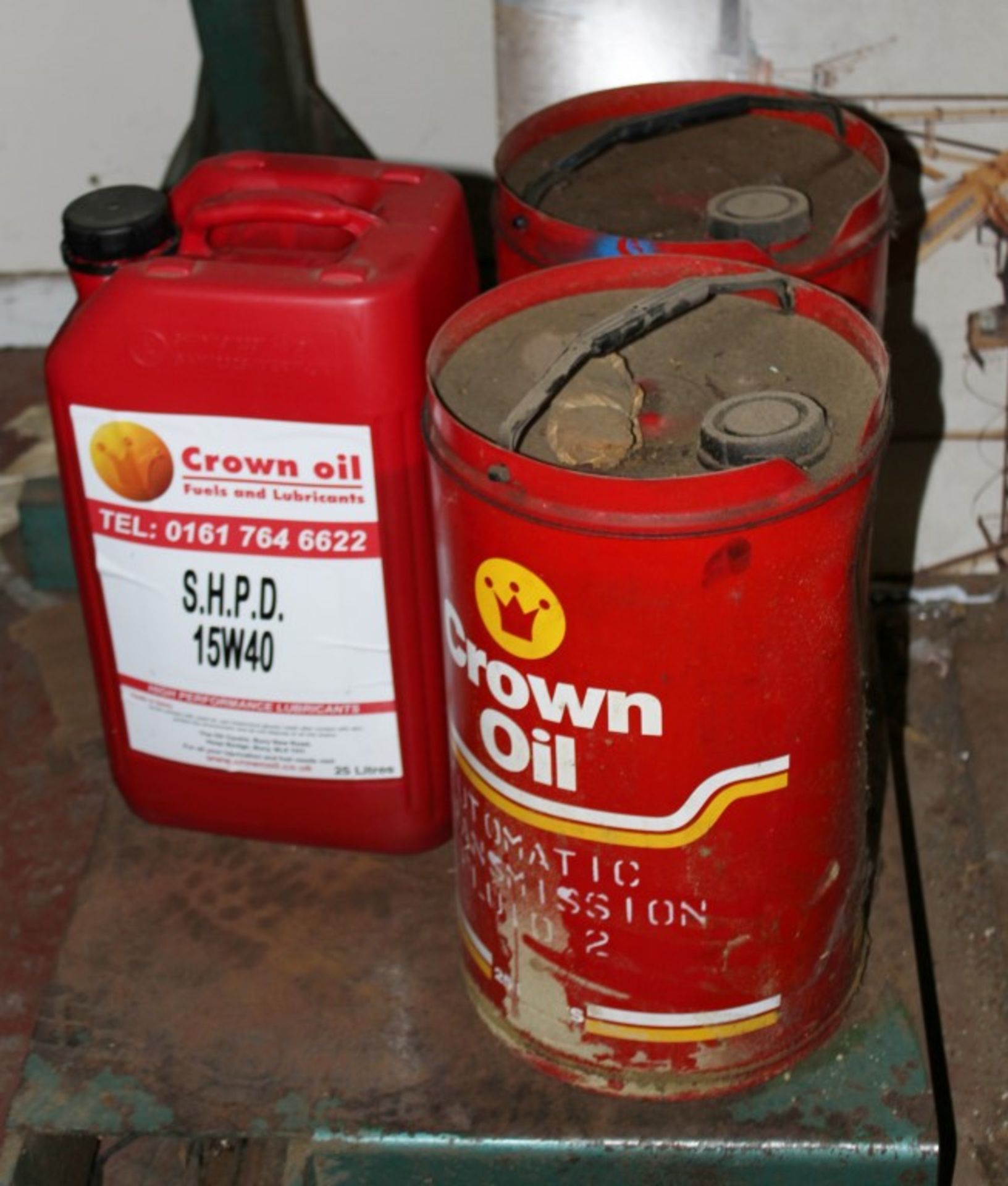 3 x 25 Litre Containers of Crown Oil - 2 Full and 1 Part Full - CL151 - Ref R010 - Location: