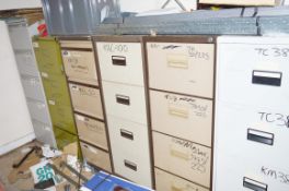 10 x Assorted Steel Filing Cabinets (empty) - Assorted Conditions - CL151 - Ref R046 - Location: