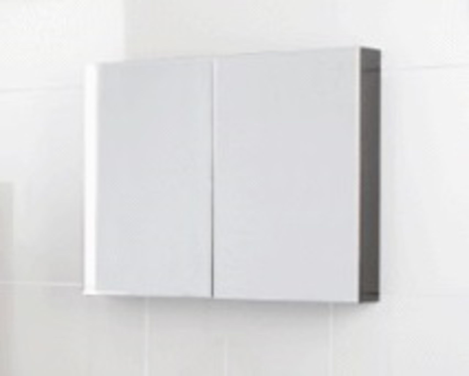 1 x Vogue ARC Bathroom Series 2 Wall Mounted 900mm Mirrored Storage Cabinet - WENGE - Contemporary - Image 2 of 3