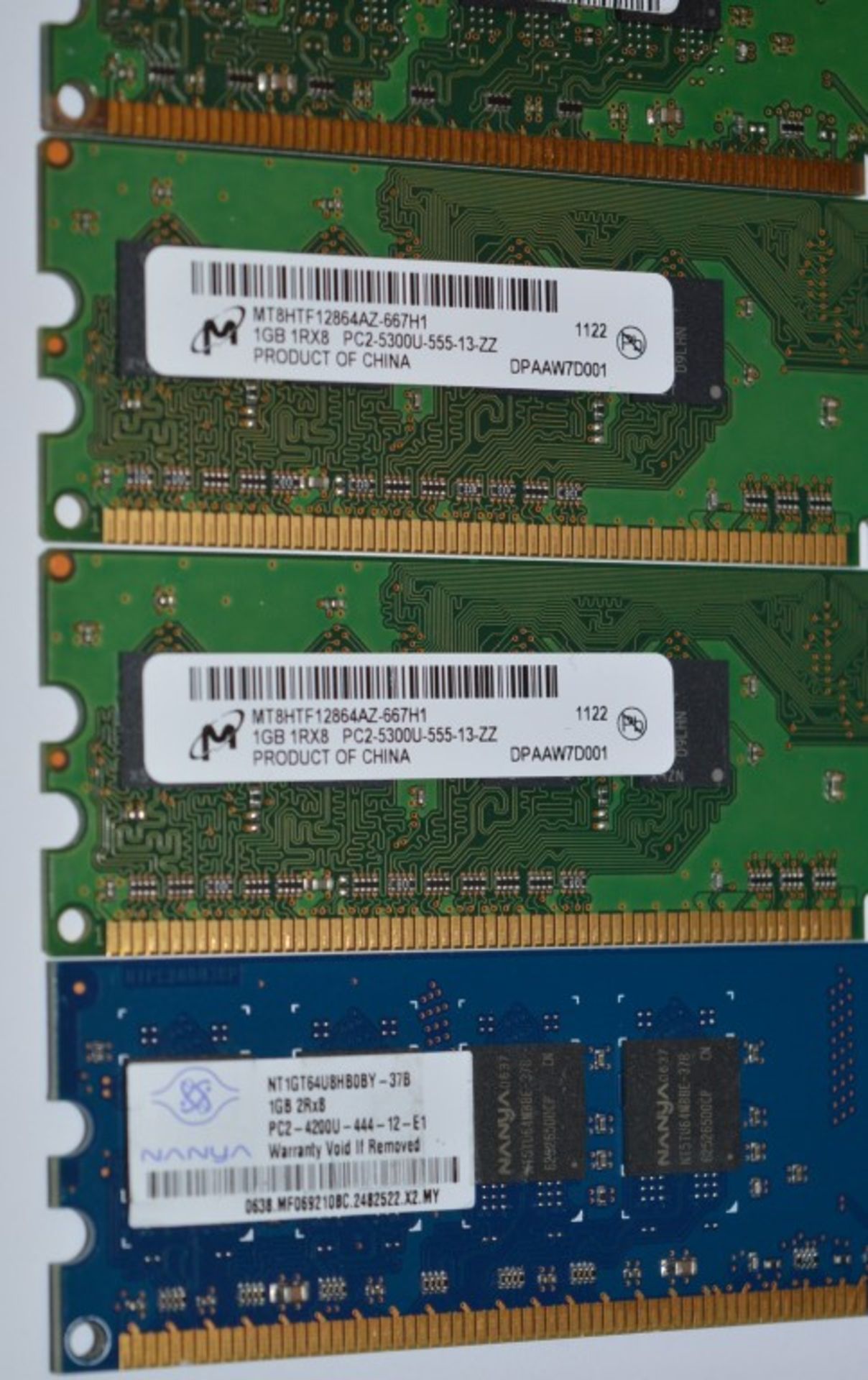 12 x Computer Memory Sticks - 1gb DDR2 - Various Brands - Samsung, Crucialm Mr Memory - CL106 - - Image 5 of 5