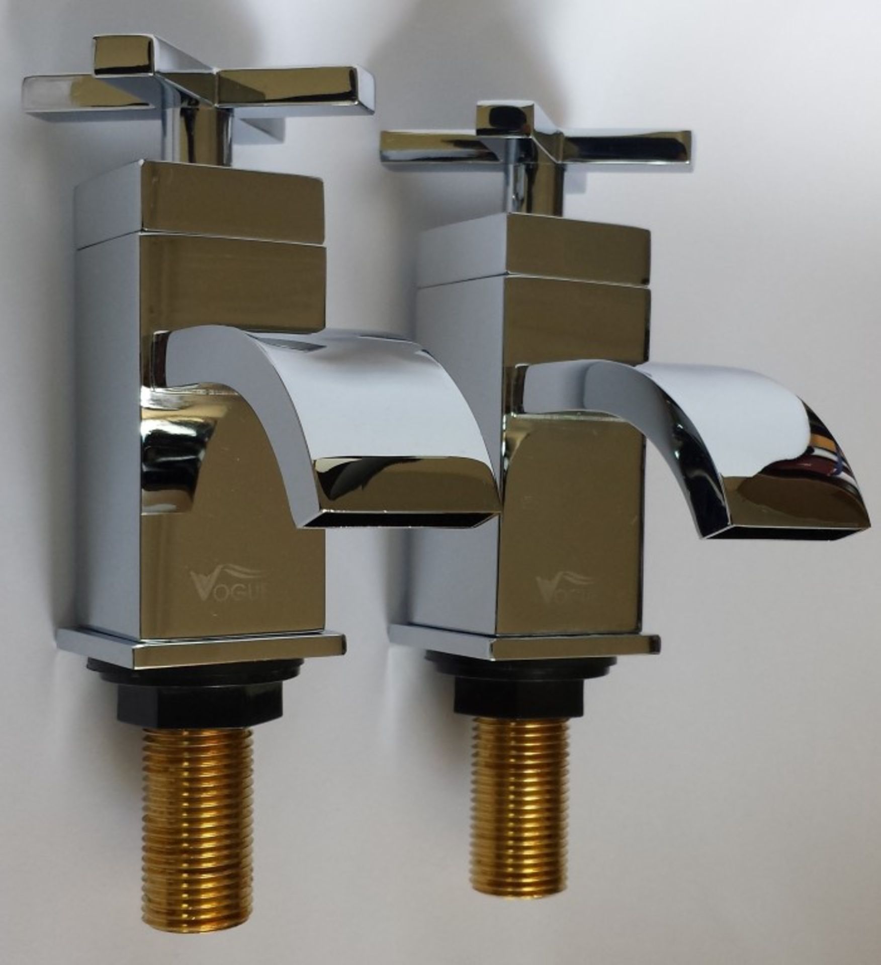 1 x Vogue Series 6 Crosshead Basin Taps - Vogue Bathrooms Platinum Brassware Collection - - Image 4 of 10