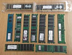11 x Computer Memory Sticks - 10 x 256mb DDR & 1 x 128mb DDR -  Recently Removed From A Working