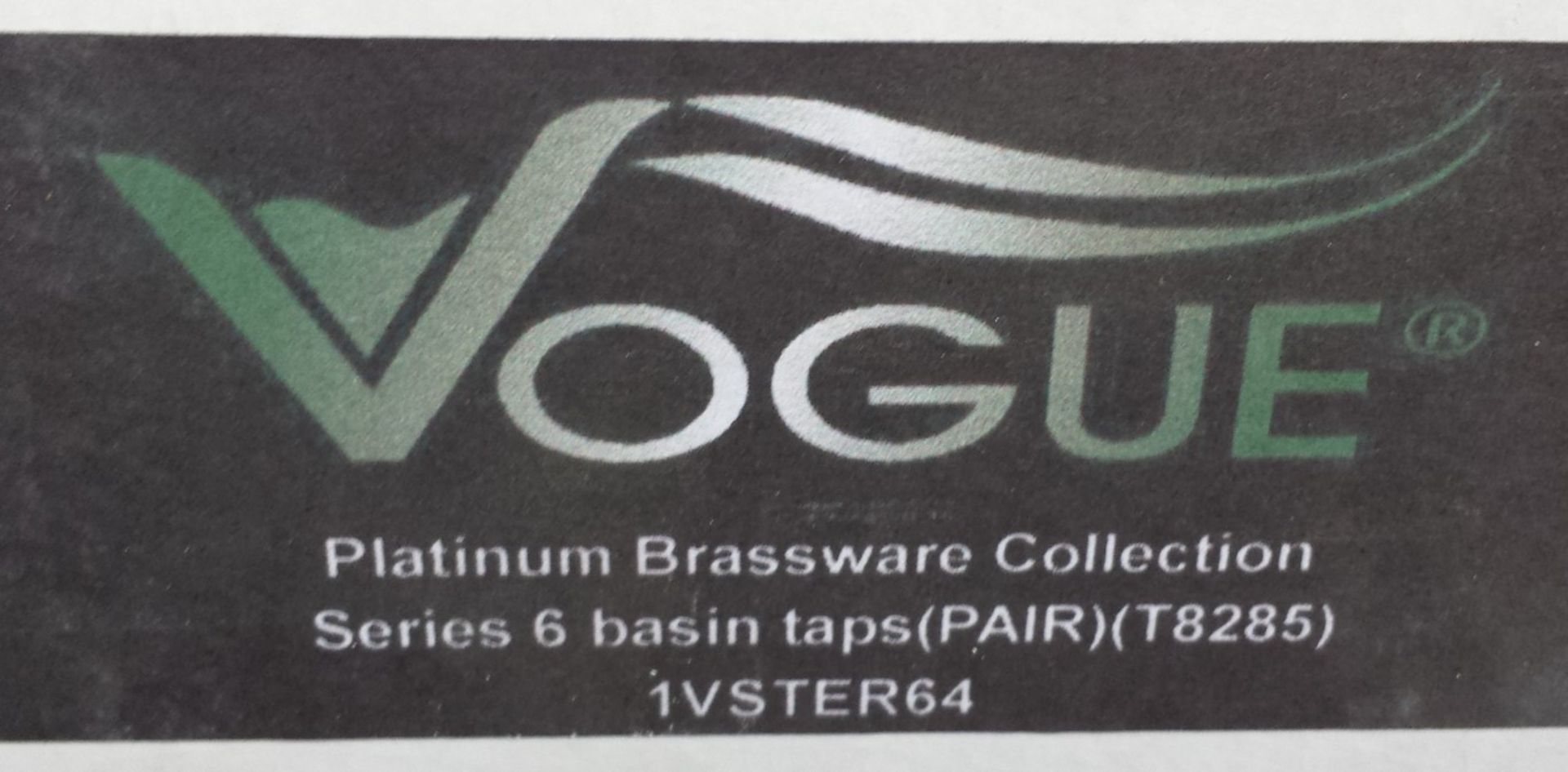 1 x Vogue Series 6 Crosshead Basin Taps - Vogue Bathrooms Platinum Brassware Collection - - Image 3 of 10