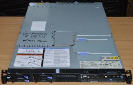 1 x IBM 1U Server Model X3550 - Xeon Processor, 4gb Ram, 3 x 73.4gb SAS Hard Drives, Two Plower