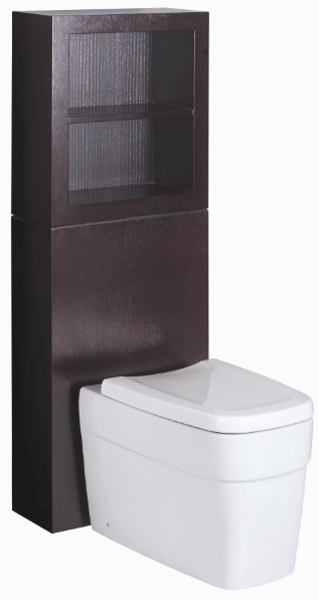 1 x Vogue ARC Bathroom Series 2 BTW Cistern Unit With Additional Top Shelf - WENGE - Contemporary