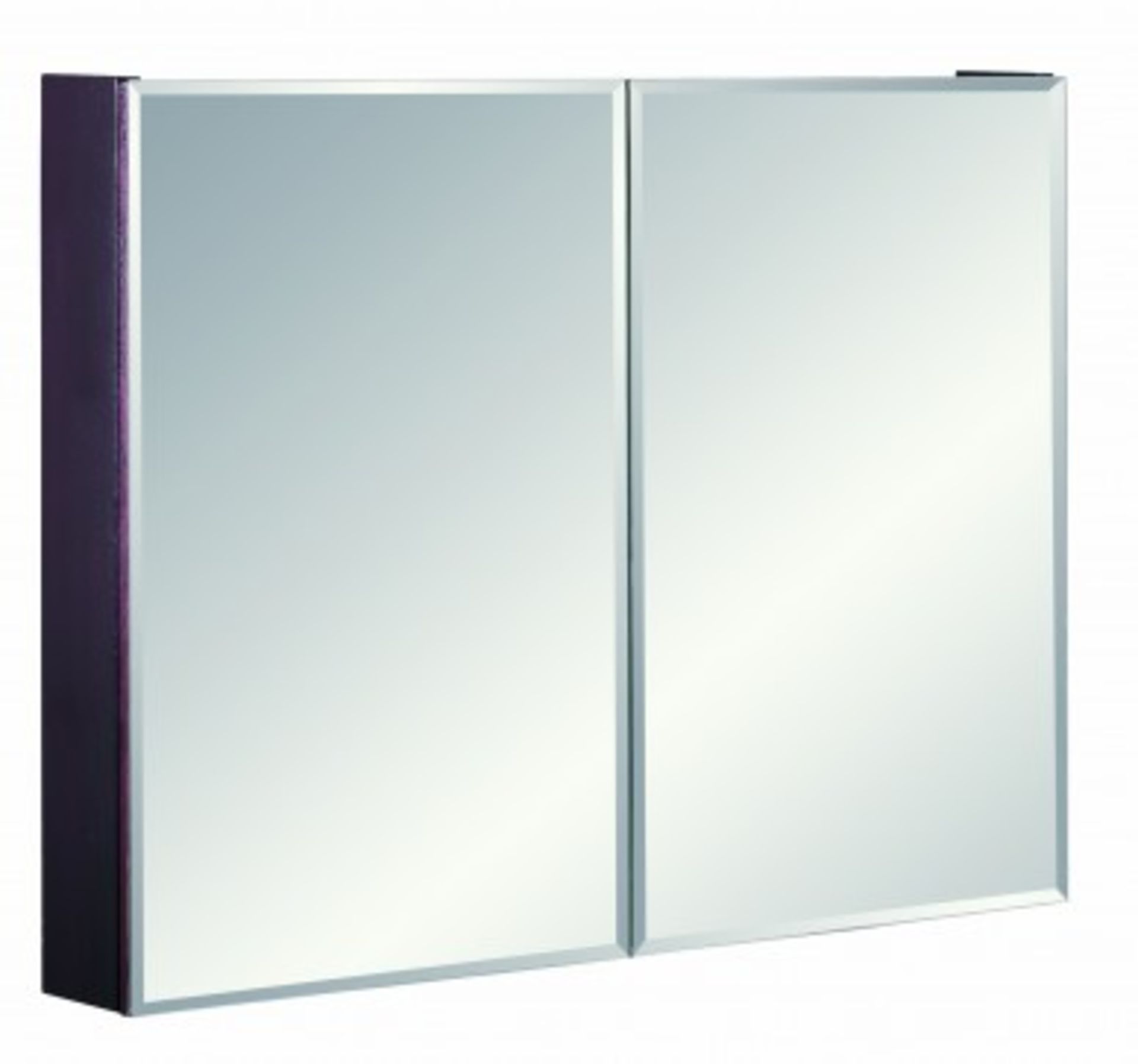 1 x Vogue ARC Bathroom Series 2 Wall Mounted 900mm Mirrored Storage Cabinet - WENGE - Contemporary