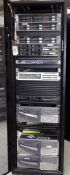 1 x APC Netshelter Server Rack With 12 x Assorted Sun Fire & HP Proliant Filer Systems Including