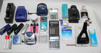 Job Lot Of Stationery - Includes Calculators, Hole Punchers And Markers Etc - From A Clean,