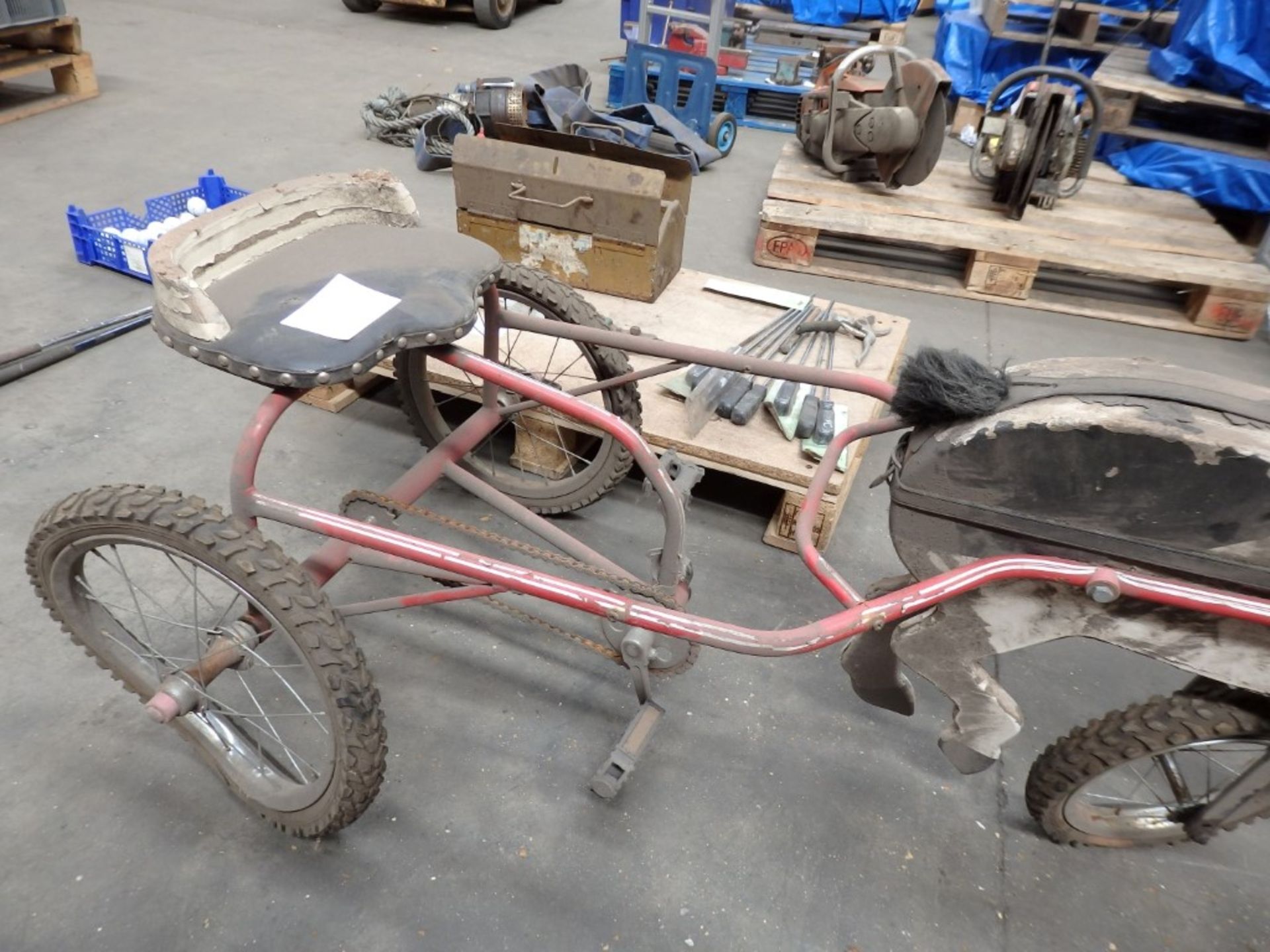 1 x Childrens Pony and Trap Bike - Barn Find - Needs Renovation Work - Overall Length 165cm - - Image 7 of 10