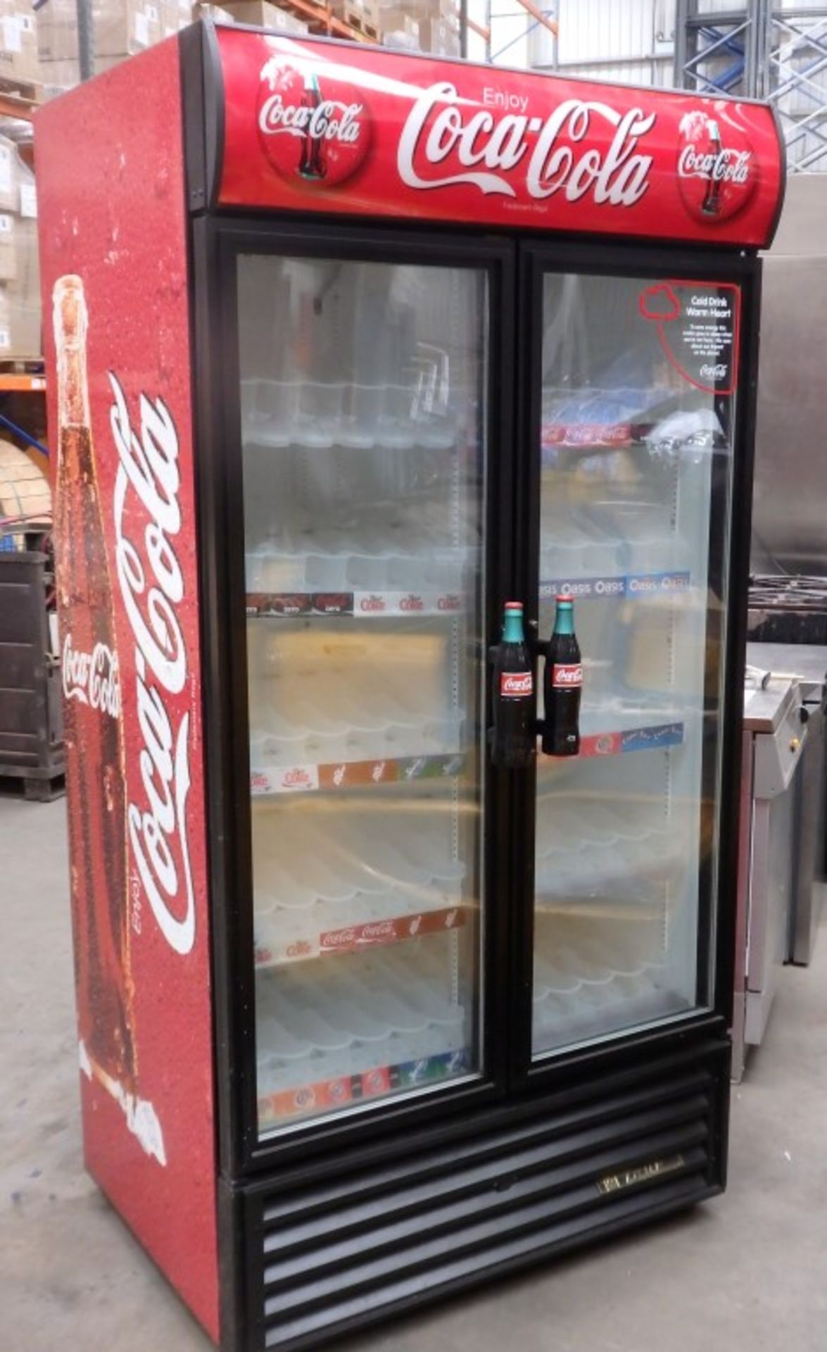 1 x Oversized 2-Door "Coca-Cola" Merchandiser Refrigerator - Model: TRUE GDM 35 - 991Ltr - Glass - Image 2 of 9