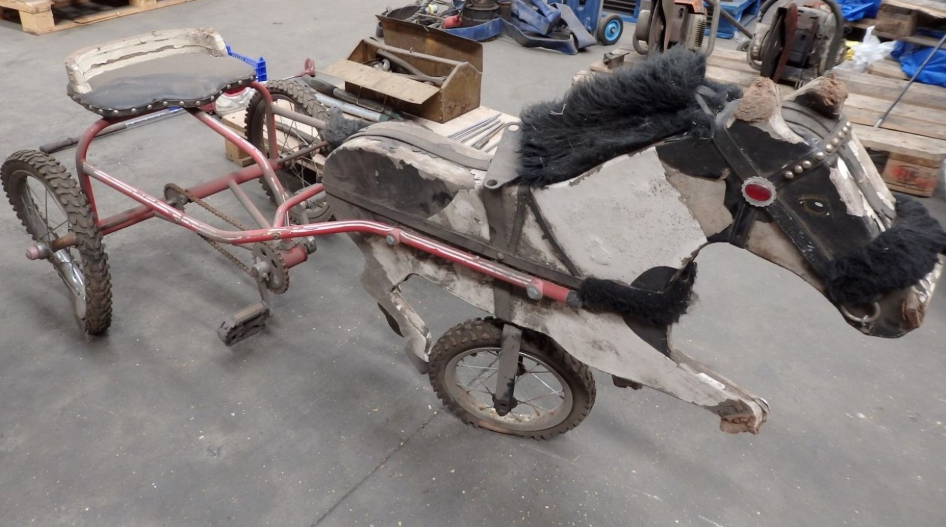 1 x Childrens Pony and Trap Bike - Barn Find - Needs Renovation Work - Overall Length 165cm -