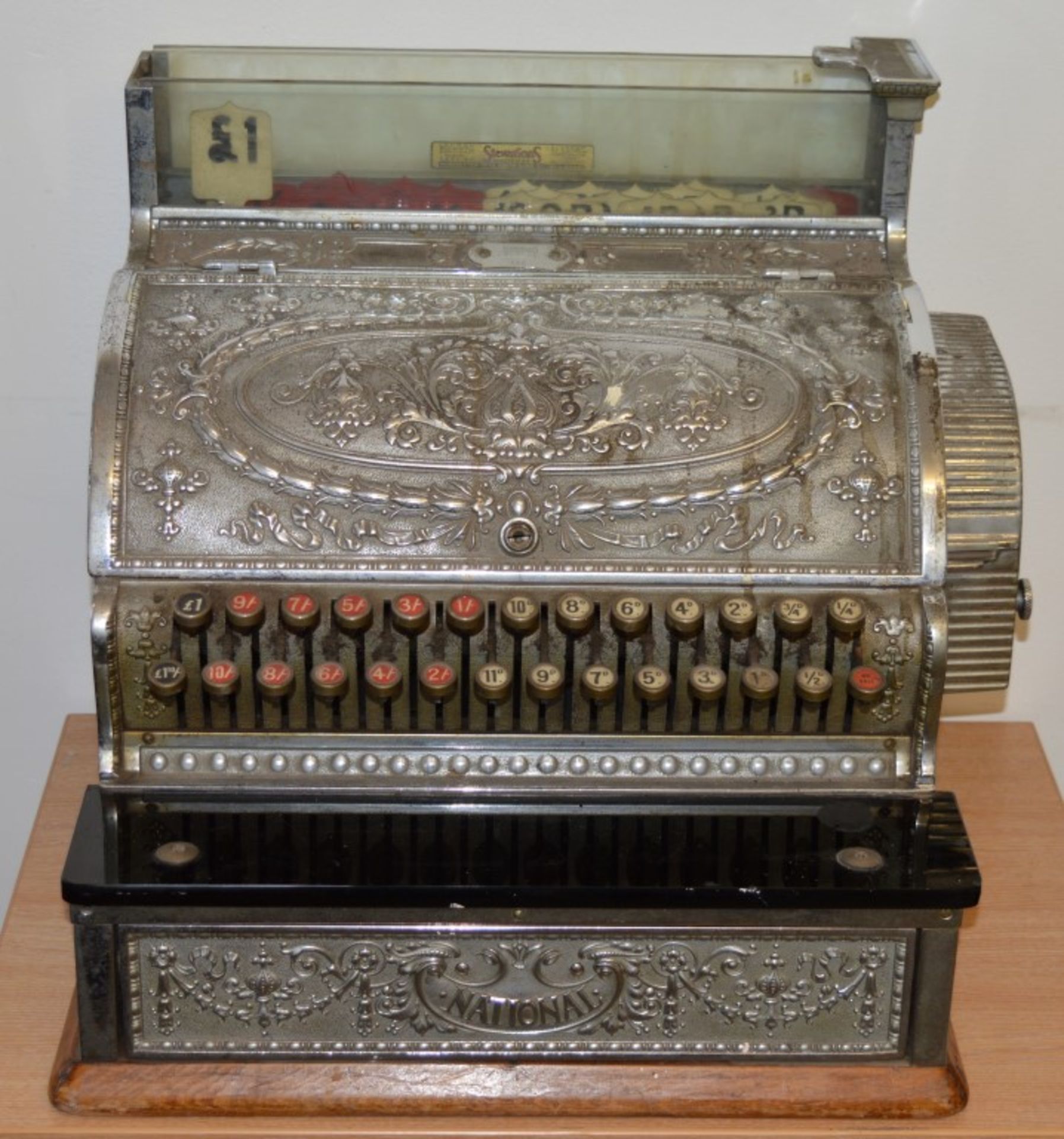 1 x Exquisite Antique National Cash Register - Circa Early 1900's - Perfect For Barbers Shop, Tattoo - Image 2 of 35