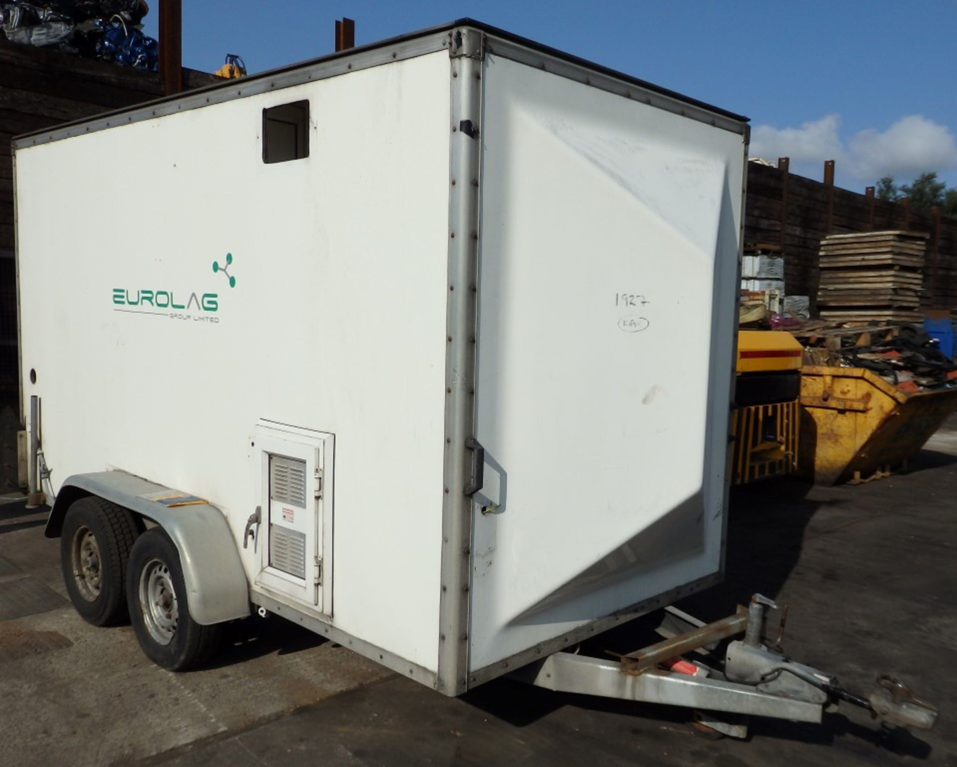 1 x Eurolag Towing Trailer With In and Out Shower Facility - Previously Used As Decontamination Wash