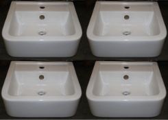 4 x Vogue Bathrooms OPTIONS Single Tap Hole SEMI RECESSED SINK BASINS - 450mm Width - Brand New