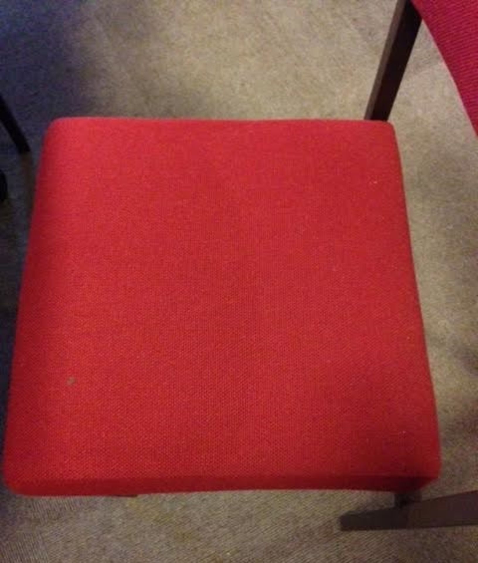 10 x Stacking Chairs - Burgundy Fabric - All In Good Condition - General Purpose Stacking Chairs For - Image 4 of 6